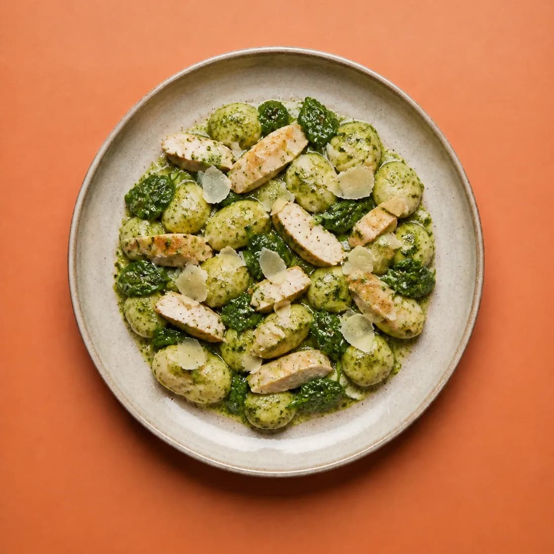 Gnocchi pesto kip