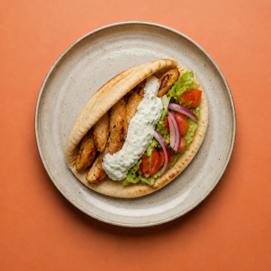 Griekse pita kip gyros