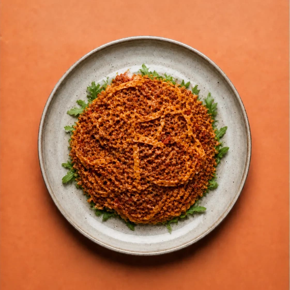 Pasta bolognese rucola