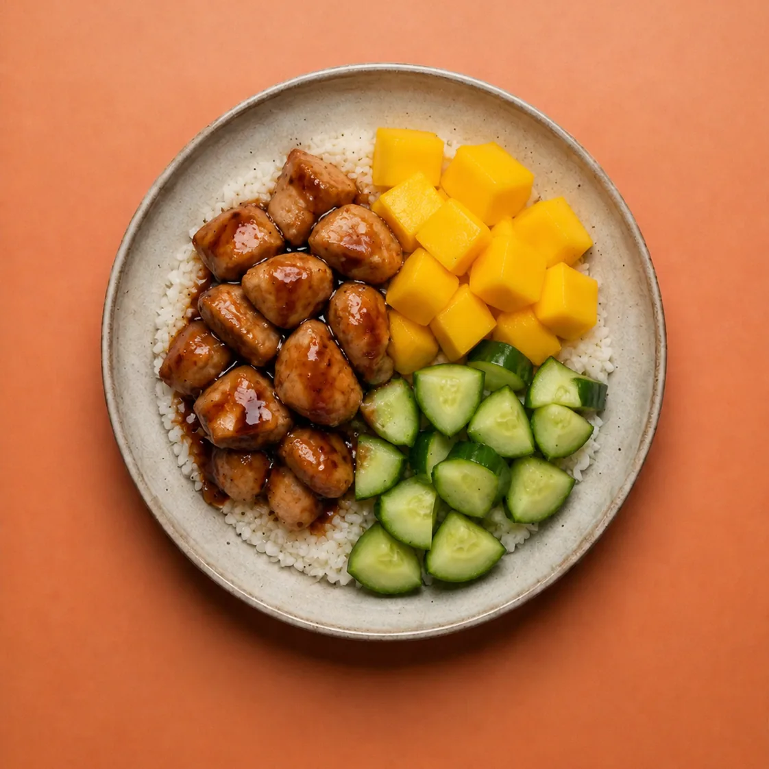 Poke bowl teriyaki kip