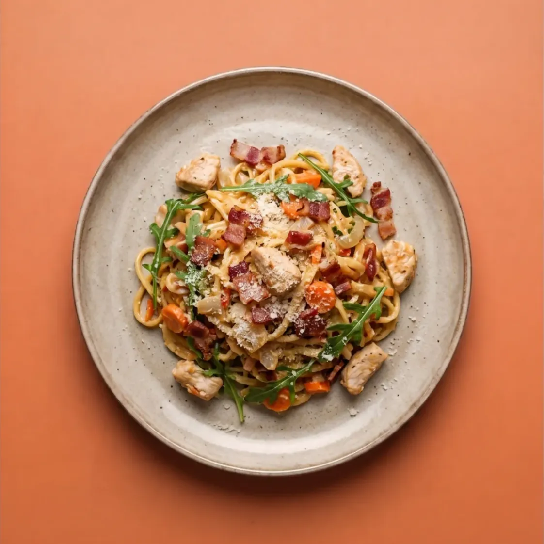 Romige pasta carbonara