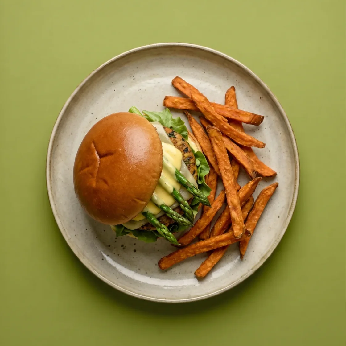 Vega burger asperges