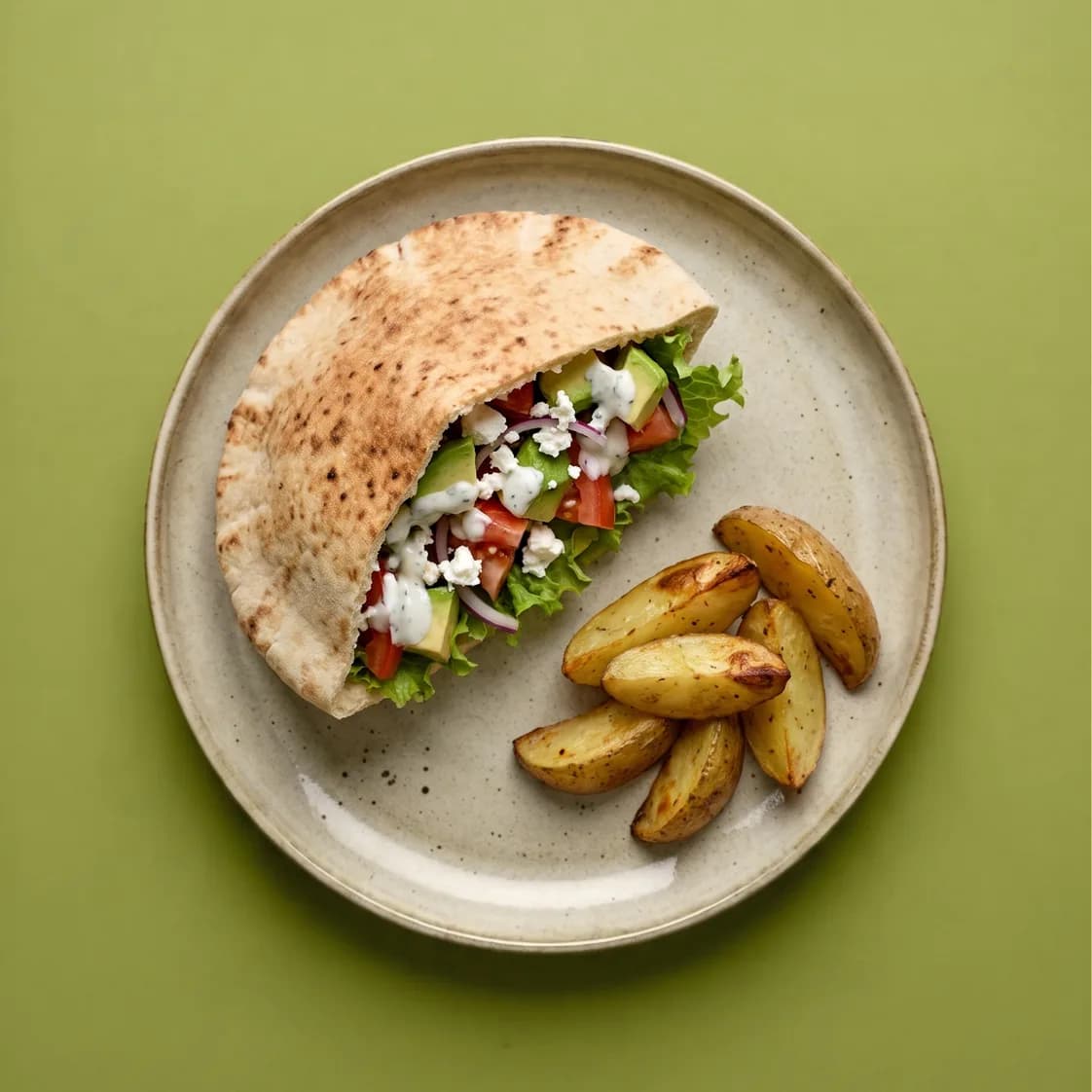Vega pita broodje