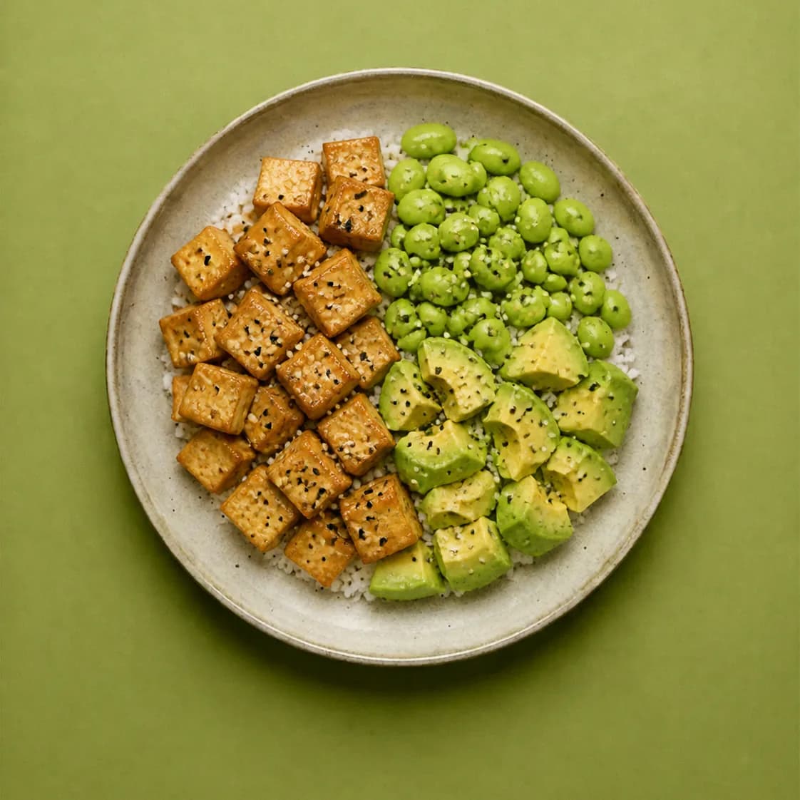 Vega poke bowl tofu