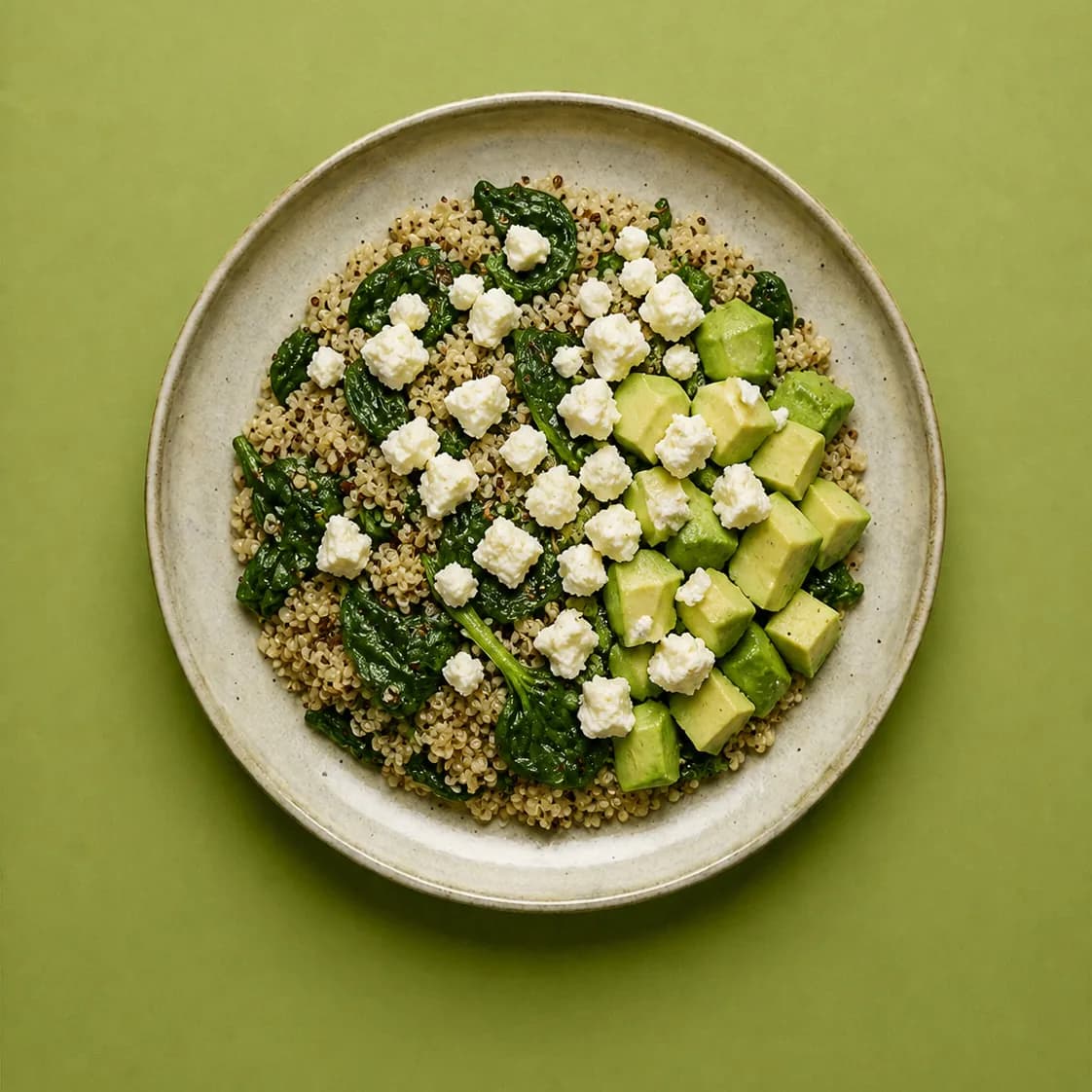Vega quinoa bowl feta