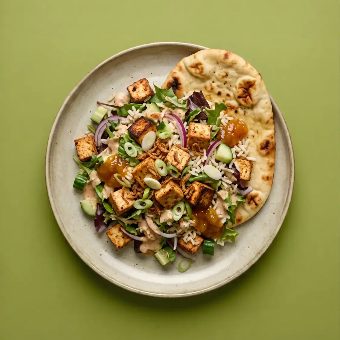 Vega tandoori salade