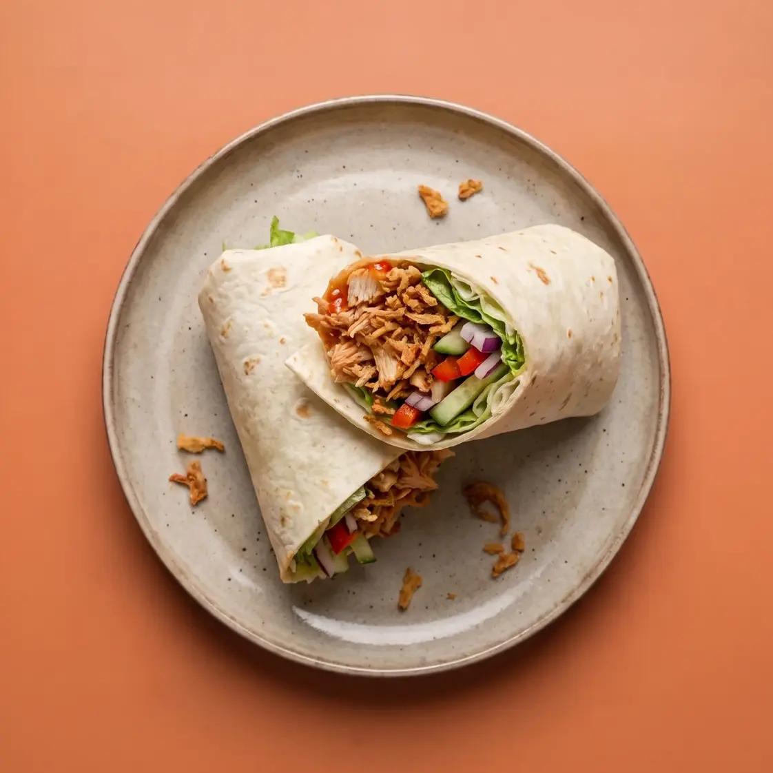 Wrap pulled chicken