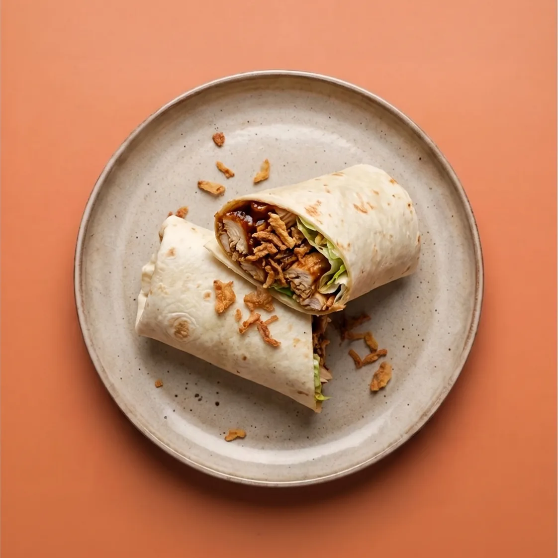 Wraps met pulled chicken